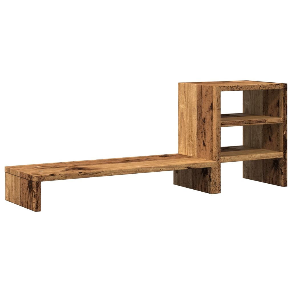 Monitor Stand with Desk Organiser Old Wood Engineered Wood