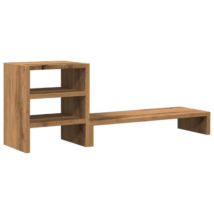 Monitor Stand with Desk Organiser Artisian Oak Engineered Wood