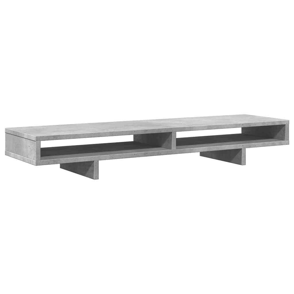 Monitor Stand Concrete Grey 100x27x15 cm Engineered Wood