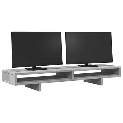 Monitor Stand Concrete Grey 100x27x15 cm Engineered Wood