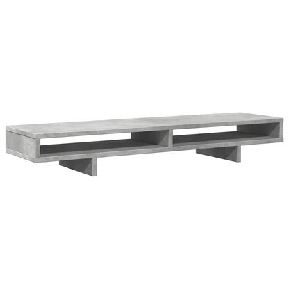Monitor Stand Concrete Grey 100x27x15 cm Engineered Wood