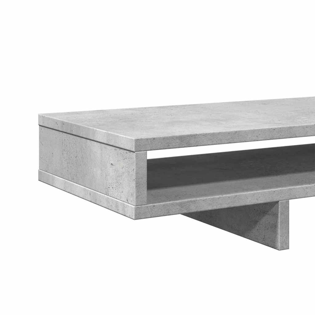 Monitor Stand Concrete Grey 100x27x15 cm Engineered Wood