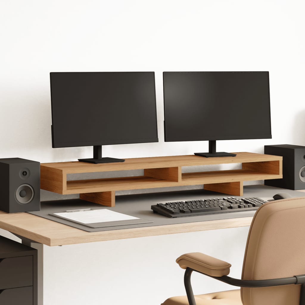 Monitor Stand Artisian Oak 100x27x15 cm Engineered Wood