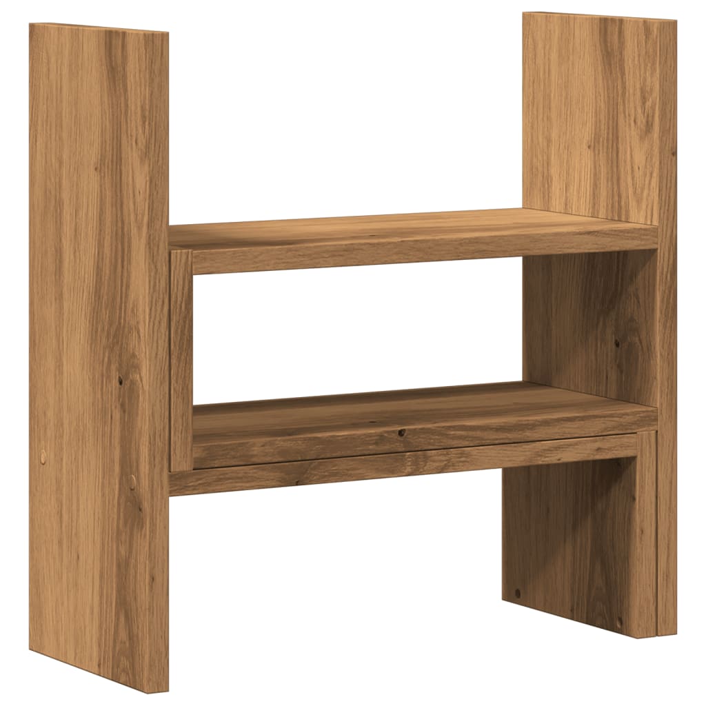 Desk Organiser Adjustable Artisian Oak 40x17x41 cm Engineered Wood