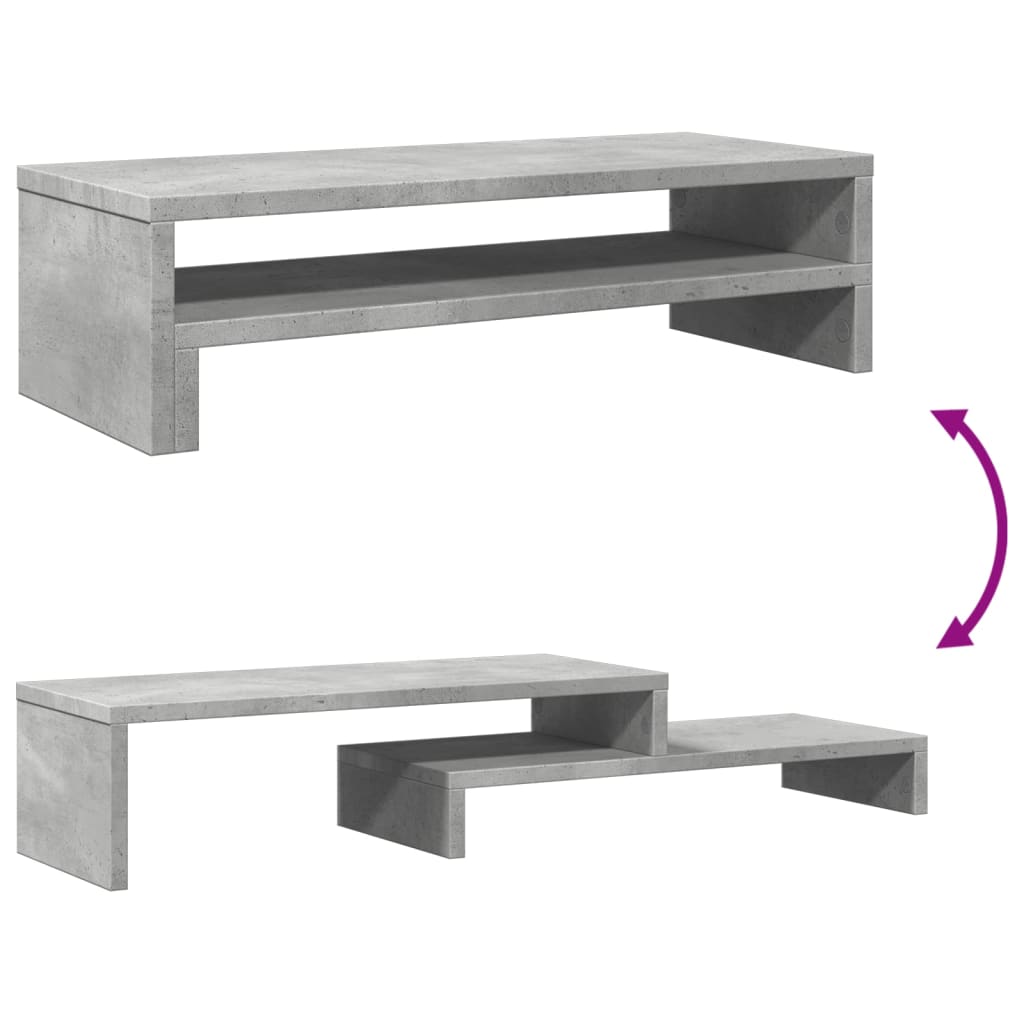 Monitor Stand Concrete Grey 54x22x15 cm Engineered Wood