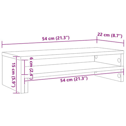 Monitor Stand Artisian Oak 54x22x15 cm Engineered Wood