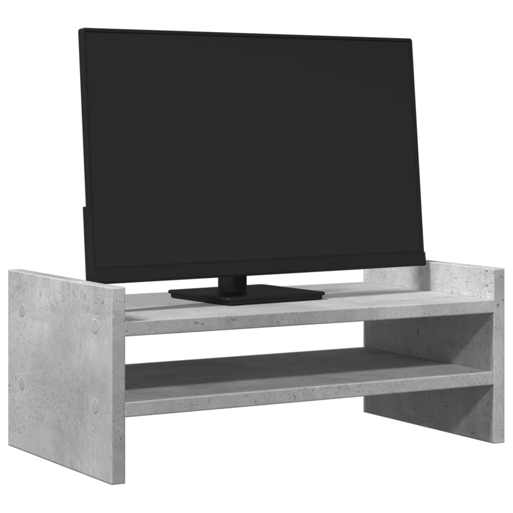 Monitor Stand Concrete Grey 50x27x20 cm Engineered Wood