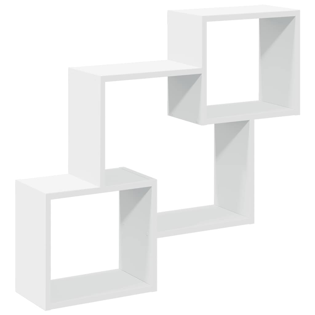 Wall Cabinet 78x18x71 cm White Engineered Wood