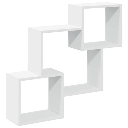 Wall Cabinet 78x18x71 cm White Engineered Wood