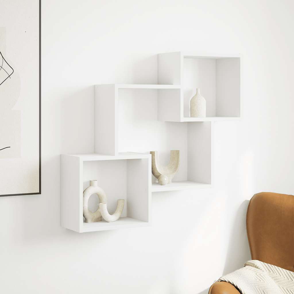 Wall Cabinet 78x18x71 cm White Engineered Wood