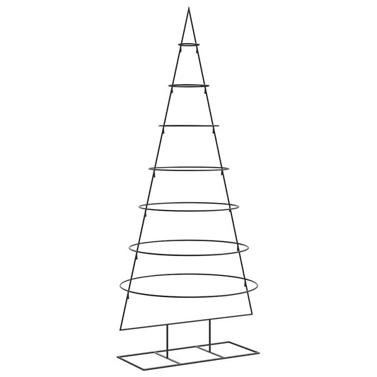 Metal Christmas Tree for Decoration Black 180 cm