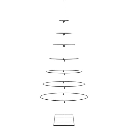 Metal Christmas Tree for Decoration Black 210 cm