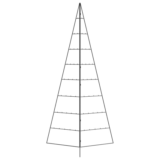 Metal Christmas Tree for Decoration Black 210 cm
