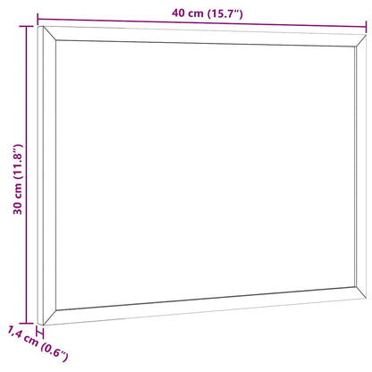 Chalkboard with Solid Pine Wood Frame Black 40x30 cm