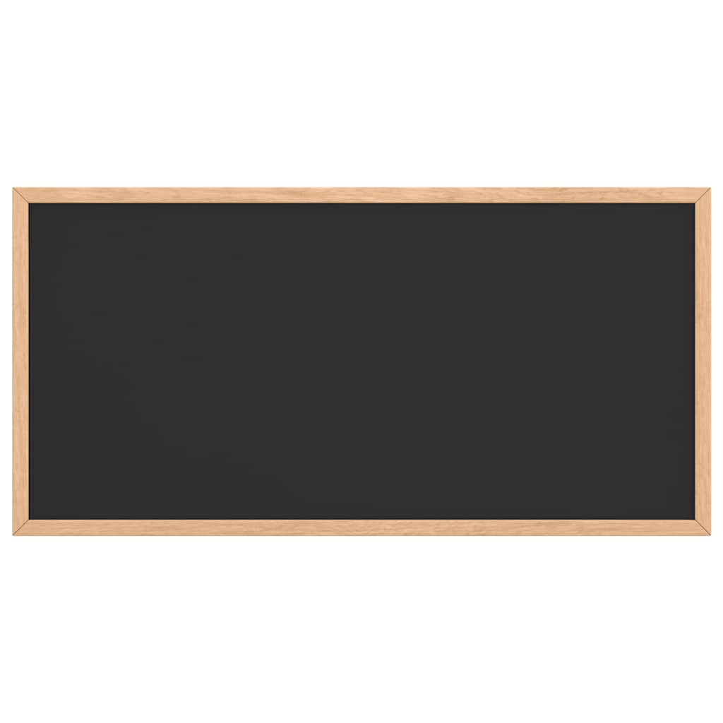 Chalkboard with Solid Pine Wood Frame Black 60x30 cm