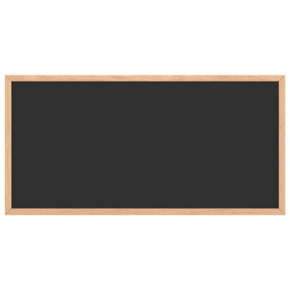 Chalkboard with Solid Pine Wood Frame Black 60x30 cm
