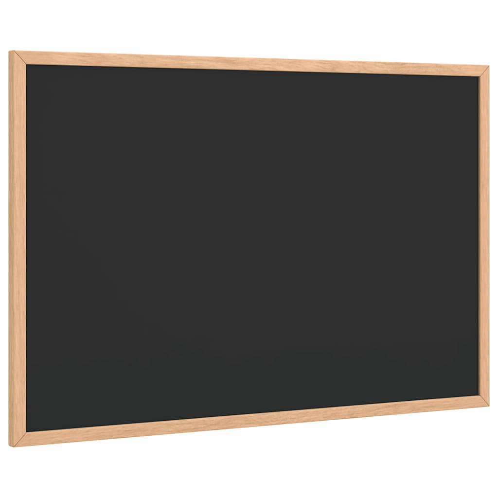 Chalkboard with Solid Pine Wood Frame Black 60x40 cm