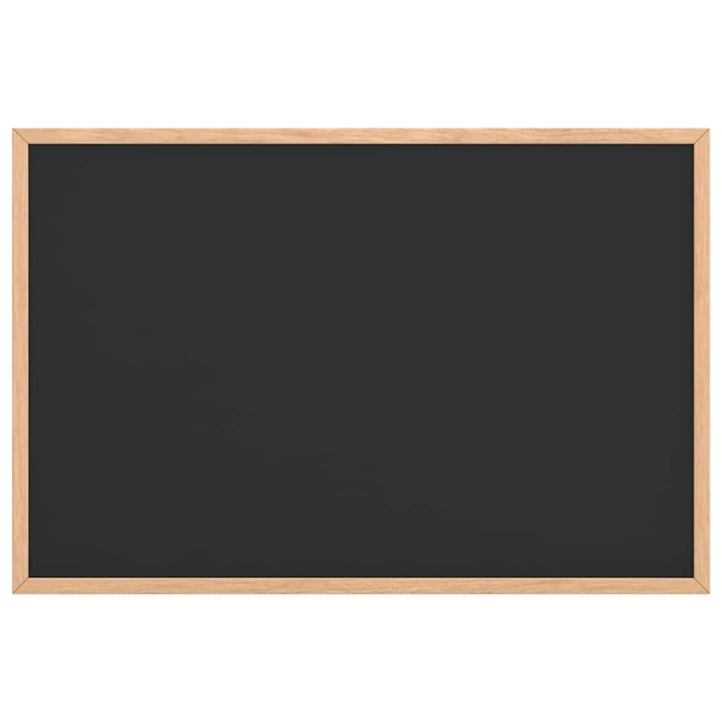 Chalkboard with Solid Pine Wood Frame Black 60x40 cm