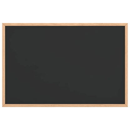 Chalkboard with Solid Pine Wood Frame Black 60x40 cm
