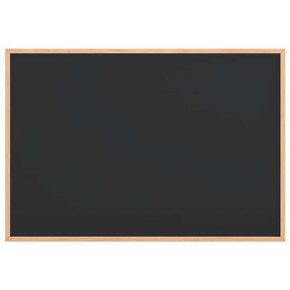 Chalkboard with Solid Pine Wood Frame Black 80x55 cm