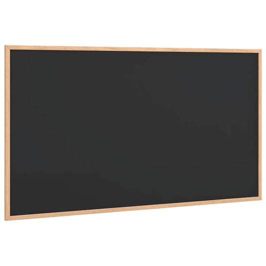 Chalkboard with Solid Pine Wood Frame Black 100x55 cm