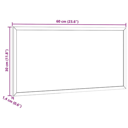 Cork Board with Solid Pine Wood Frame 60x30 cm