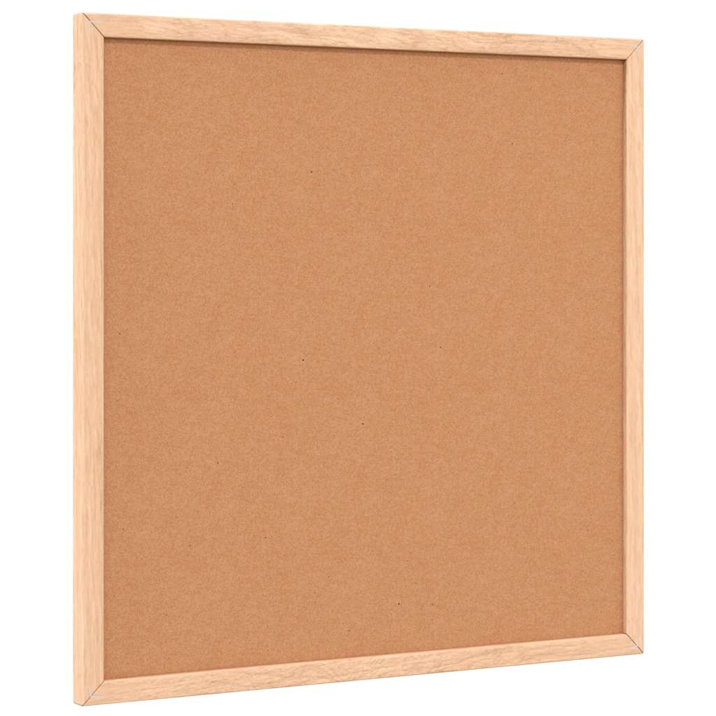 Cork Board with Solid Pine Wood Frame 40x40 cm