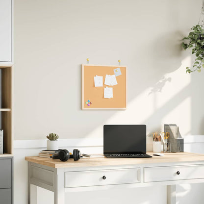 Cork Board with Solid Pine Wood Frame 40x40 cm