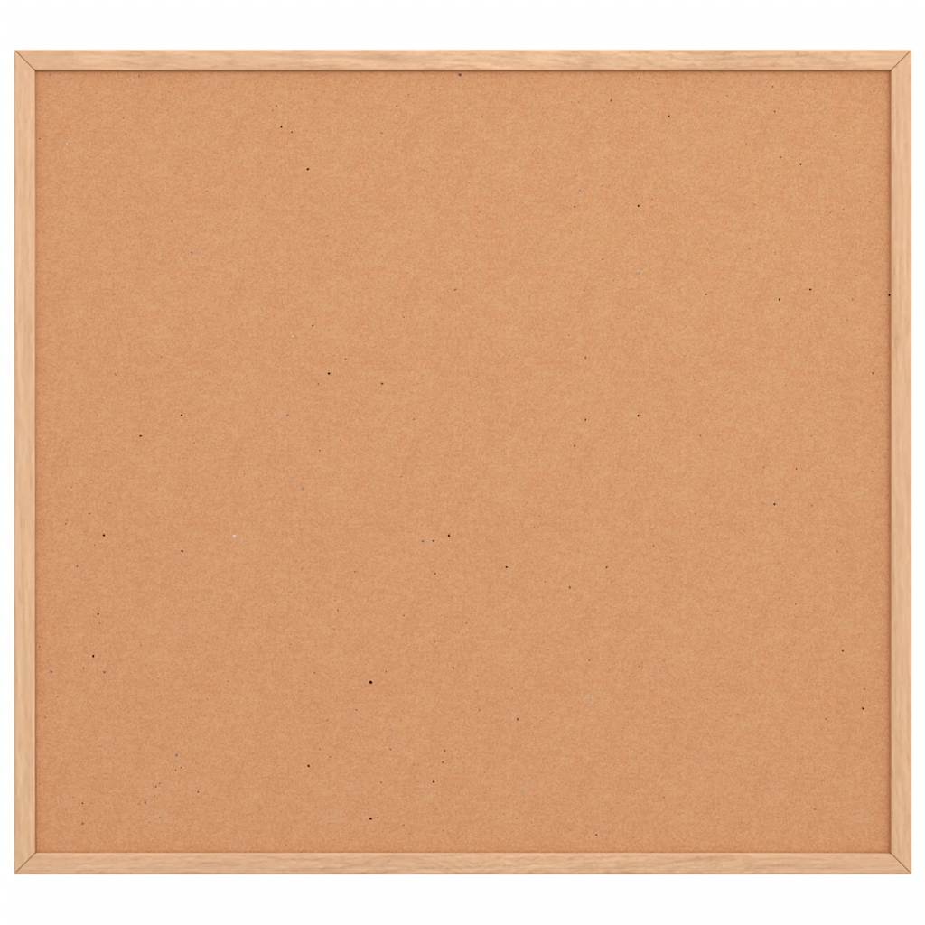 Cork Board with Solid Pine Wood Frame 60x55 cm