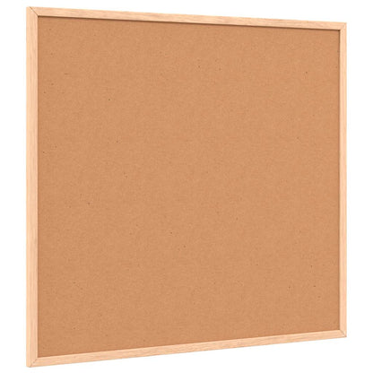 Cork Board with Solid Pine Wood Frame 60x55 cm