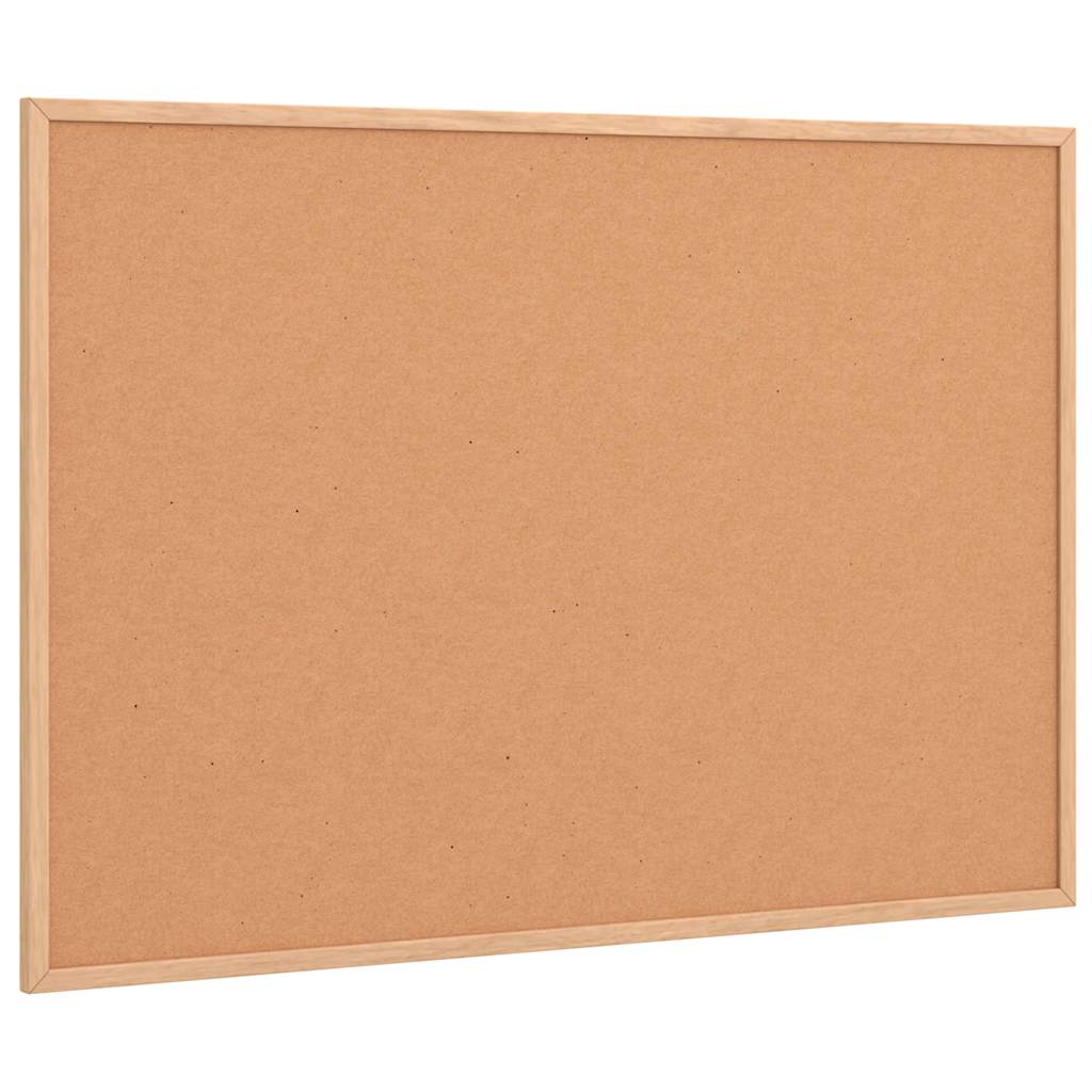 Cork Board with Solid Pine Wood Frame 80x55 cm