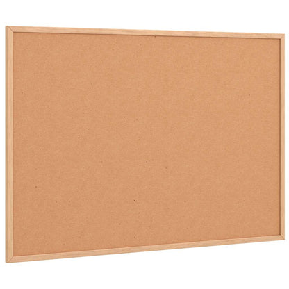 Cork Board with Solid Pine Wood Frame 80x55 cm