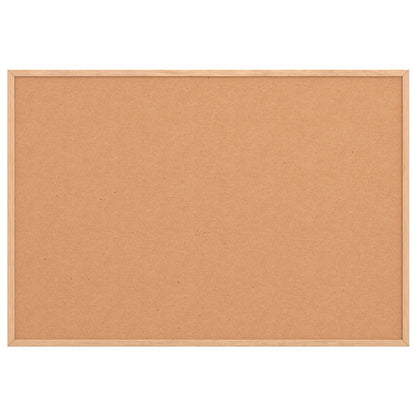 Cork Board with Solid Pine Wood Frame 80x55 cm