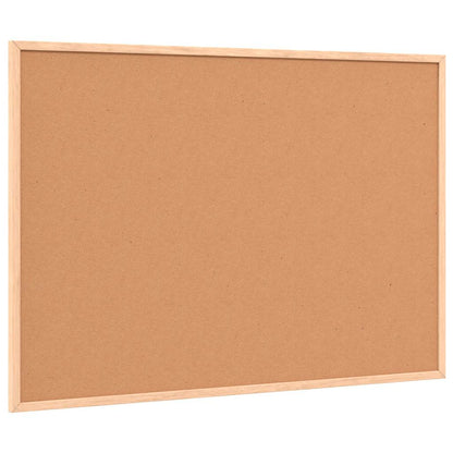 Cork Board with Solid Pine Wood Frame 80x55 cm