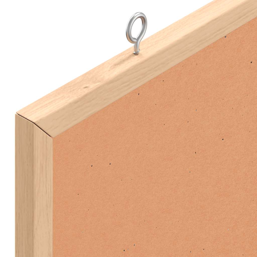 Cork Board with Solid Pine Wood Frame 80x55 cm