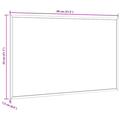 Cork Board with Solid Pine Wood Frame 80x55 cm