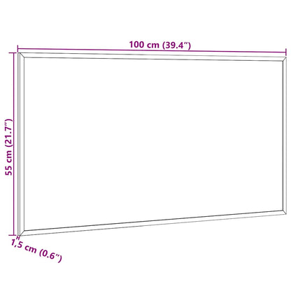 Cork Board with Solid Pine Wood Frame 100x55 cm