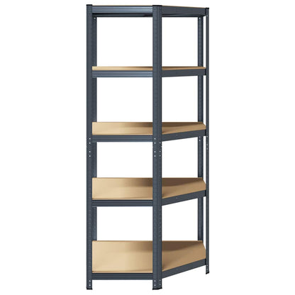 5-Layer Corner Shelf Anthracite Steel&Engineered Wood