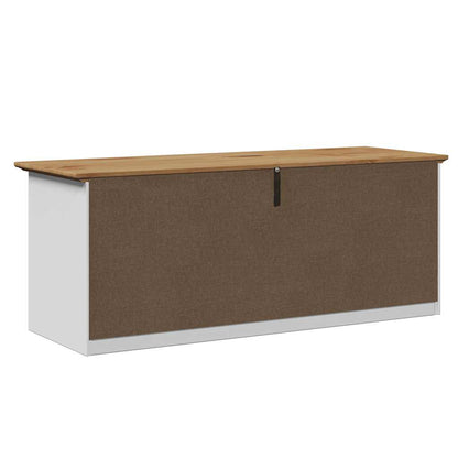 Hallway Bench "BODO" White and Brown 114x40x45 cm