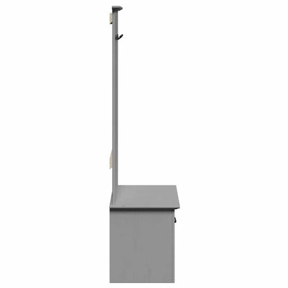 Hallway Cabinet with Hooks BODO Grey 50x40x157 cm