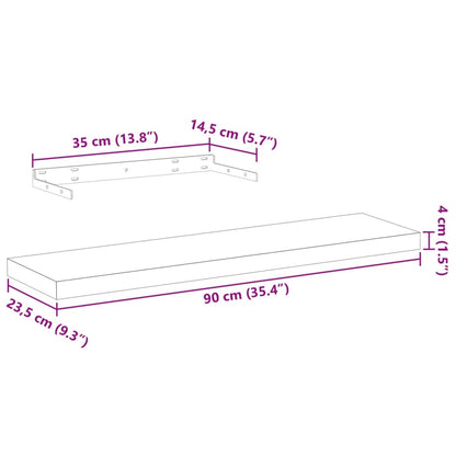 Floating Shelf 90x23.5x4 cm Engineered Wood