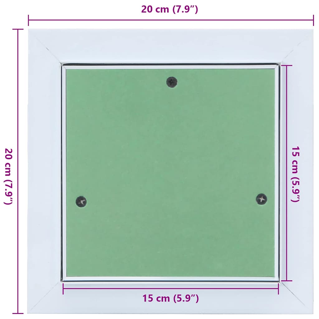 Access Panel Green and Silver 20 x 20 cm