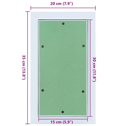 Access Panel Green and Silver 20 x 35 cm