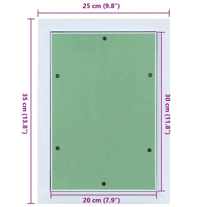 Access Panel Green and Silver 25 x 35 cm