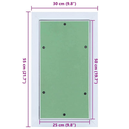 Access Panel Green and Silver 30 x 55 cm