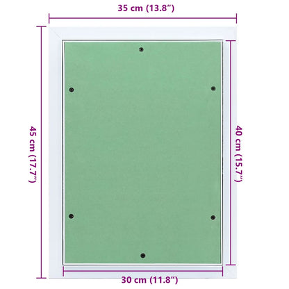 Access Panel Green and Silver 35 x 45 cm