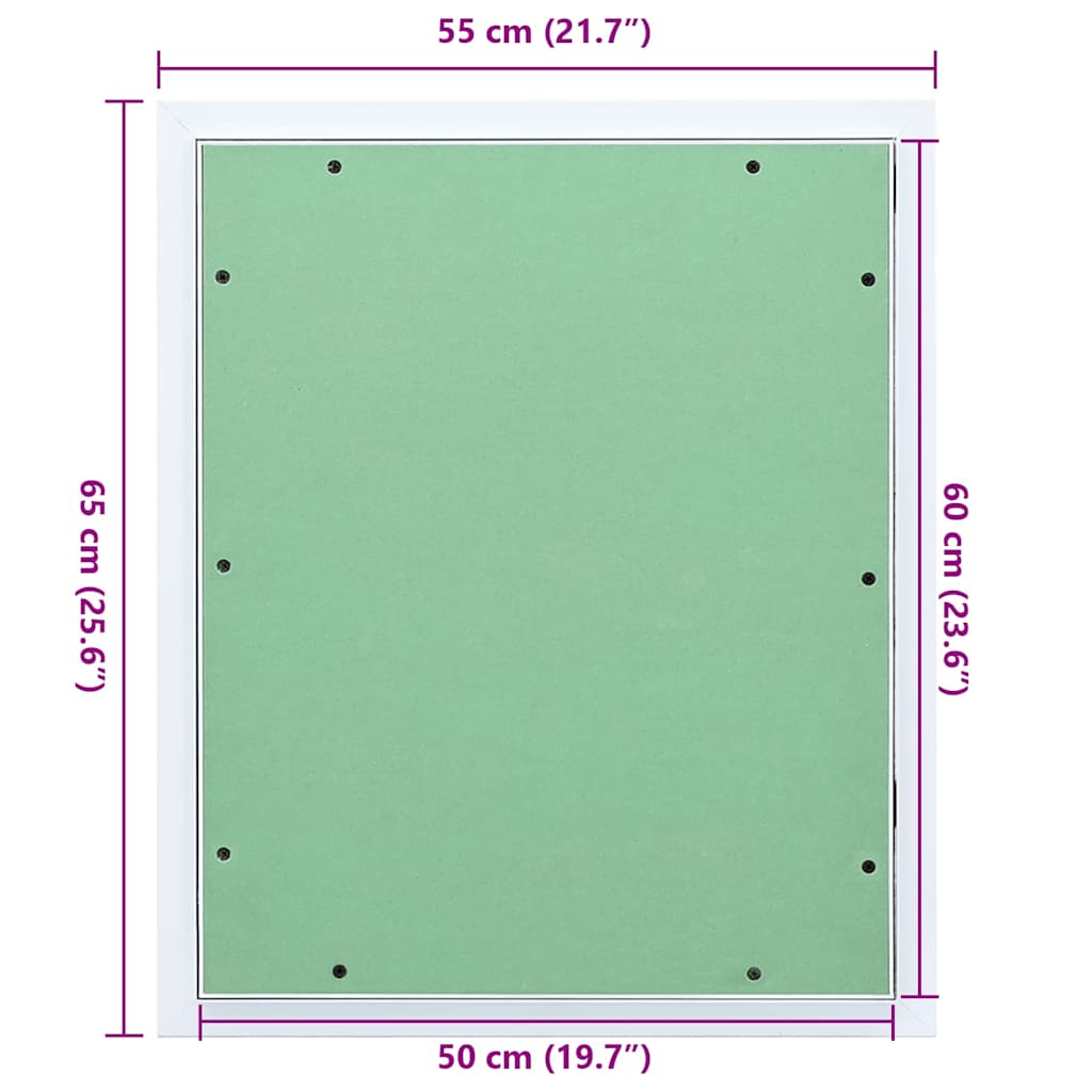 Access Panel Green and Silver 55 x 65 cm