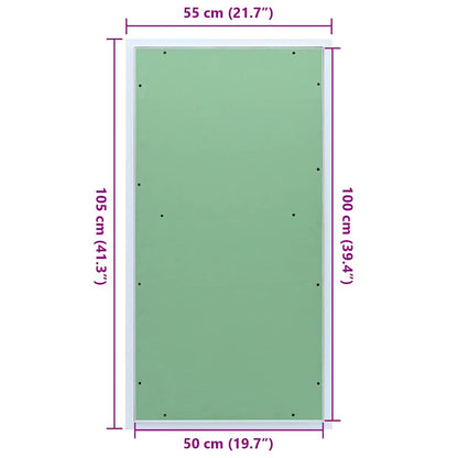Access Panel Green and Silver 55 x 105 cm
