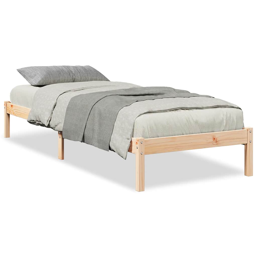 Extra Long Bed Frame without Mattress 80x210 cm Solid Wood Pine