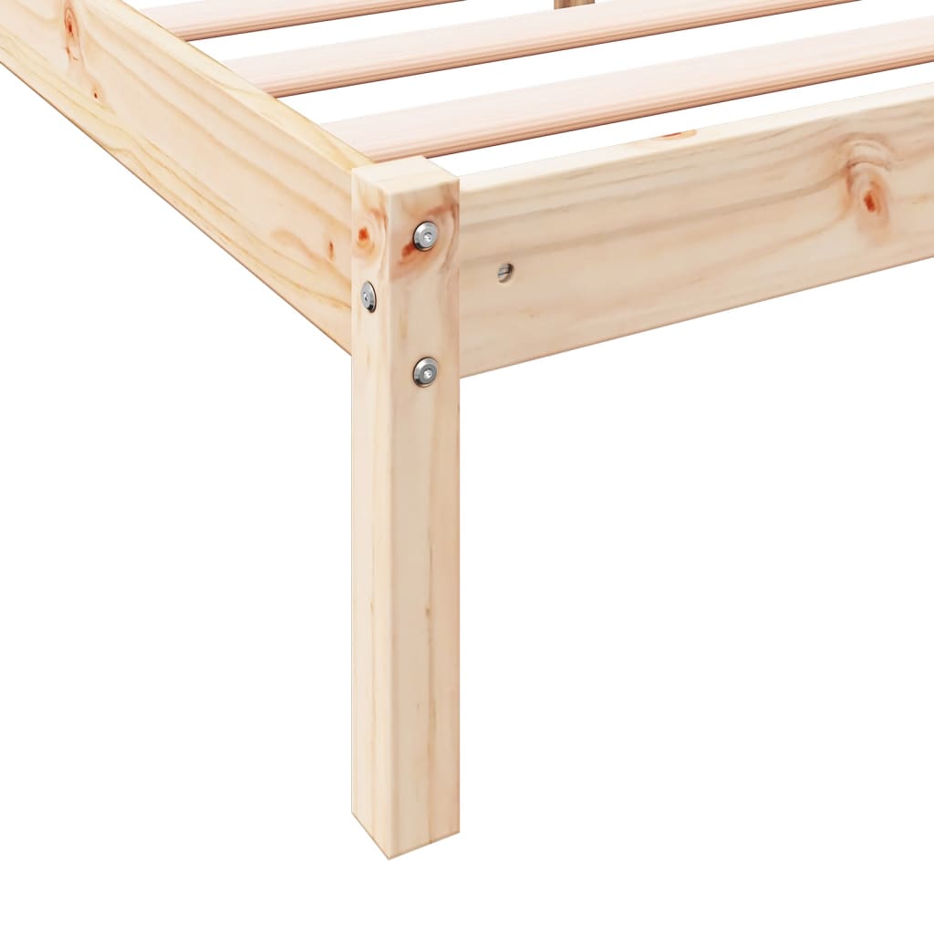 Extra Long Bed Frame without Mattress 90x210 cm Solid Wood Pine